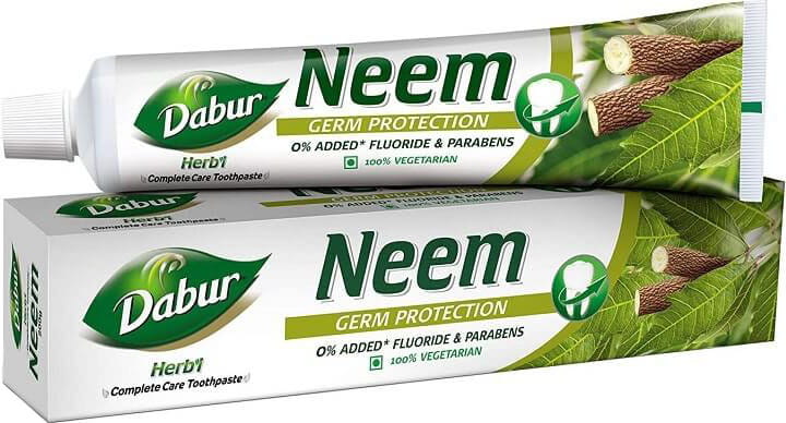 Dentifrice Ayurvédique Dabur Lal Dant Rouge - Saveur Clou De Girofle Et Menthe, Pour Des Dents Fortes Et Saines